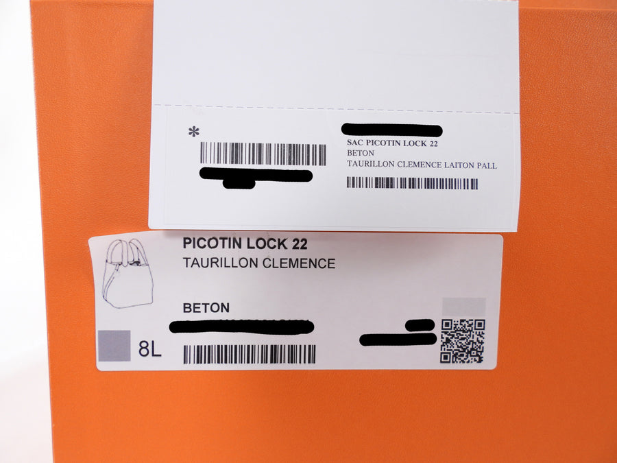 Hermes Picotin Lock 22 Bag in Clemence Beton Leather PHW
