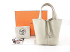 Hermes Picotin Lock 22 Bag in Clemence Beton Leather PHW