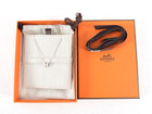 Hermes Pop H Mini Pendant Necklace - White