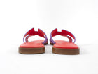 Hermes Purple Suede and Red Leather Oran Sandal - 38 / 7.5
