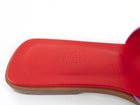 Hermes Purple Suede and Red Leather Oran Sandal - 38 / 7.5