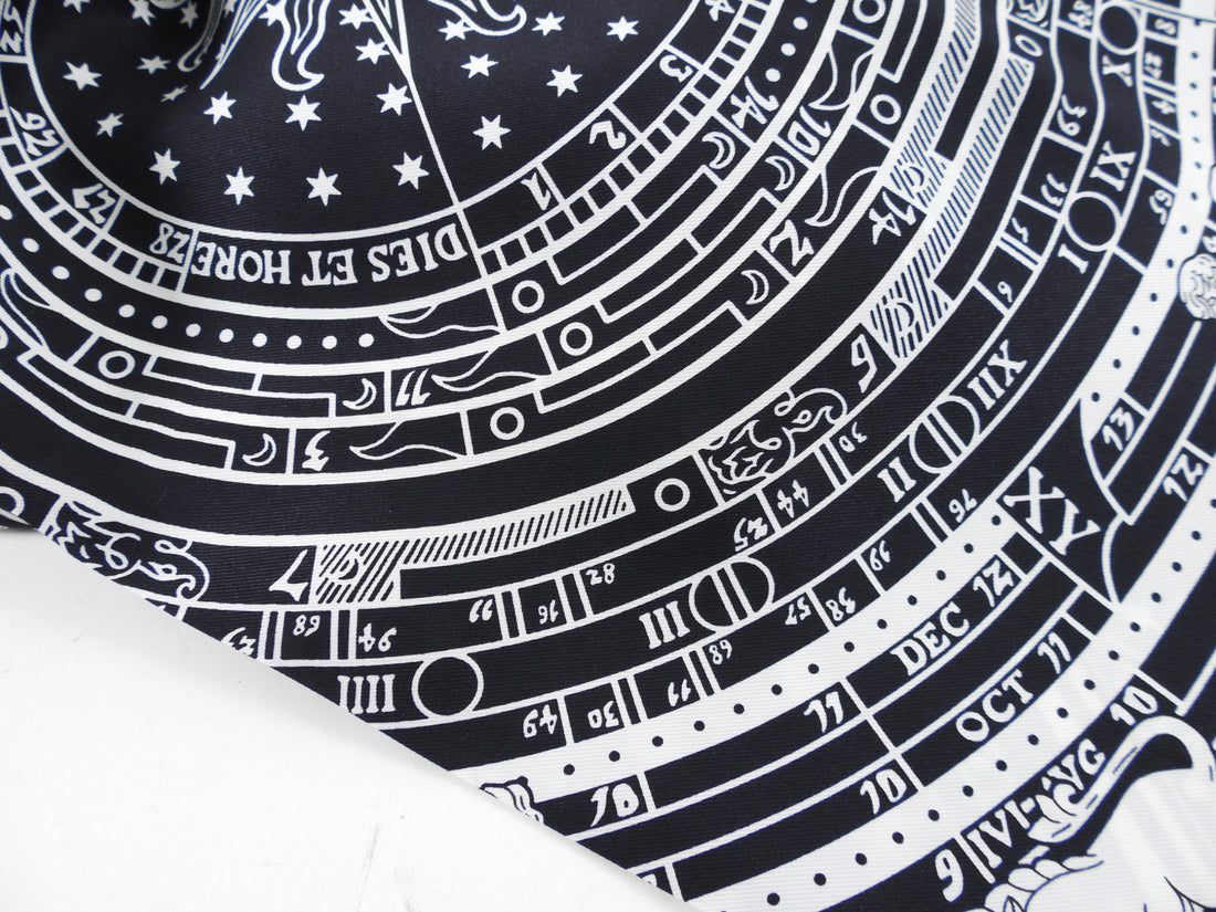 Hermes Black and White Silk Astrologie Bandana Crop  Wide Leg Pajama Pants - FR36 / 4
