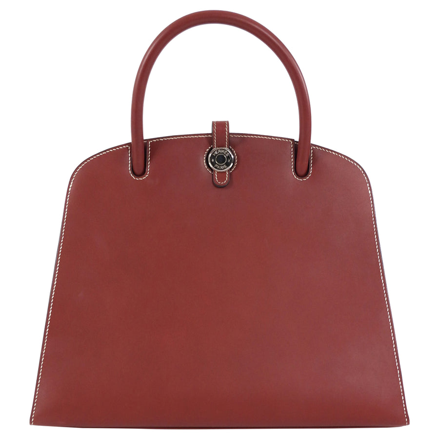 Hermès Vintage 2001 Rouge H Box Calf Leather Dalvy Top Handle Bag