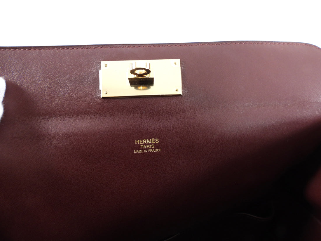 Hermes Sac Toolbox 26 Bordeaux Veau Evercolor