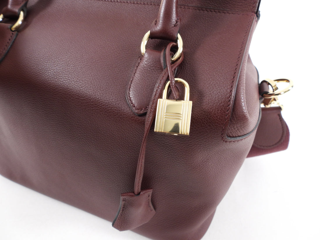 Hermes Sac Toolbox 26 Bordeaux Veau Evercolor