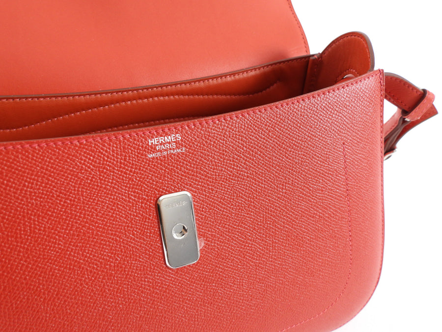 Hermes Rouge Casque Red Epsom Harnais Saddle Bag