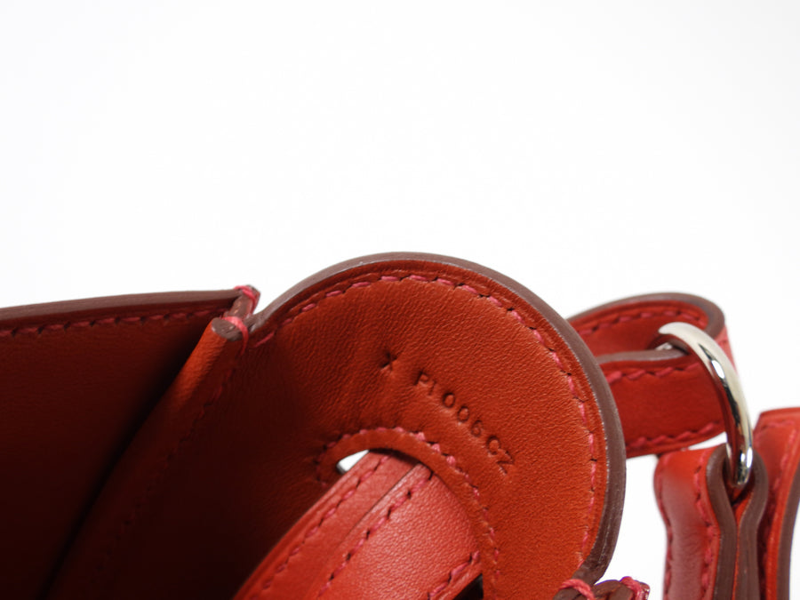 Hermes Rouge Casque Red Epsom Harnais Saddle Bag