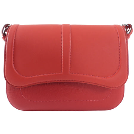 Hermes Rouge Casque Red Epsom Harnais Saddle Bag