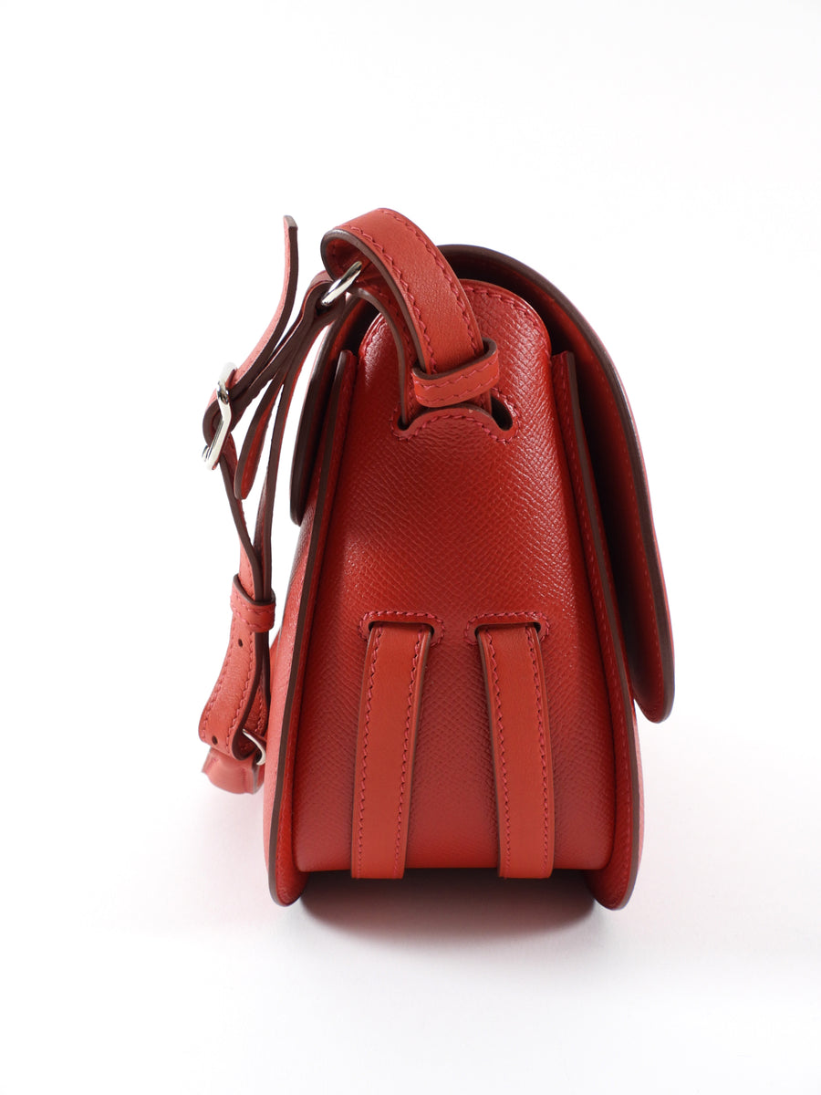 Hermes Rouge Casque Red Epsom Harnais Saddle Bag