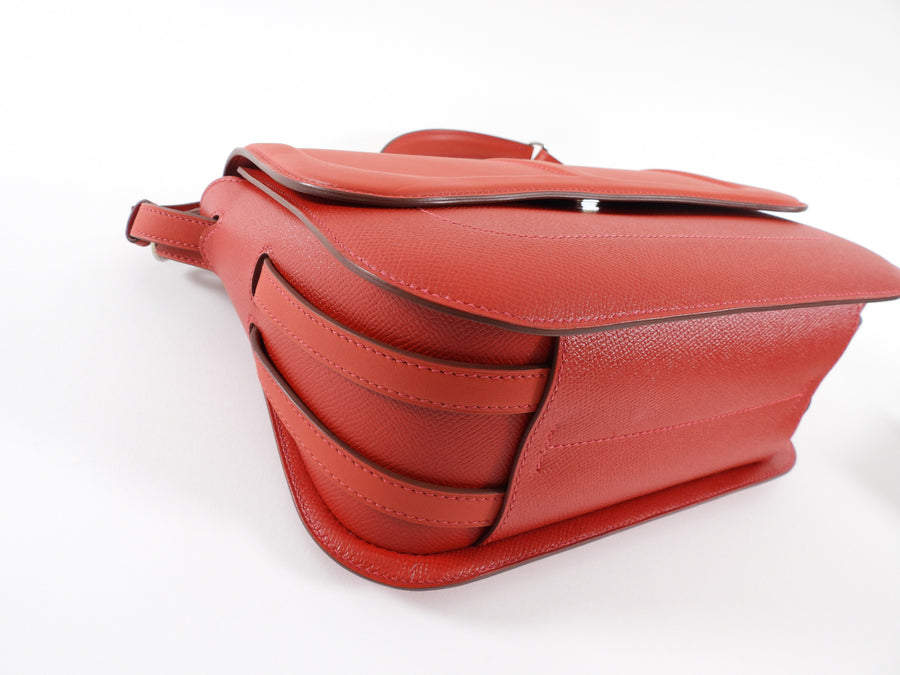 Hermes Rouge Casque Red Epsom Harnais Saddle Bag