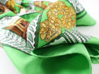 Hermes Green and brown La Danse du Cheval Marwari 90cm Silk Scarf