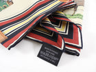 Hermes Couvertures et Tenues 90cm Brown and White Silk Scarf