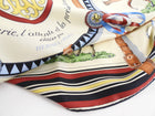 Hermes Couvertures et Tenues 90cm Brown and White Silk Scarf