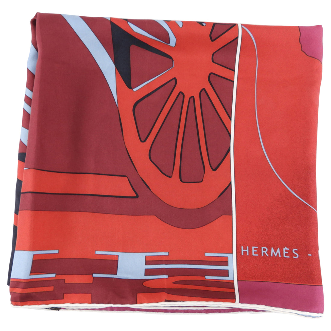 Hermes Caleche, Mors & Bouteilles Silk 140cm Shawl Scarf