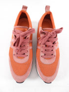 Hermes Orange Mesh Sneakers - 39.5