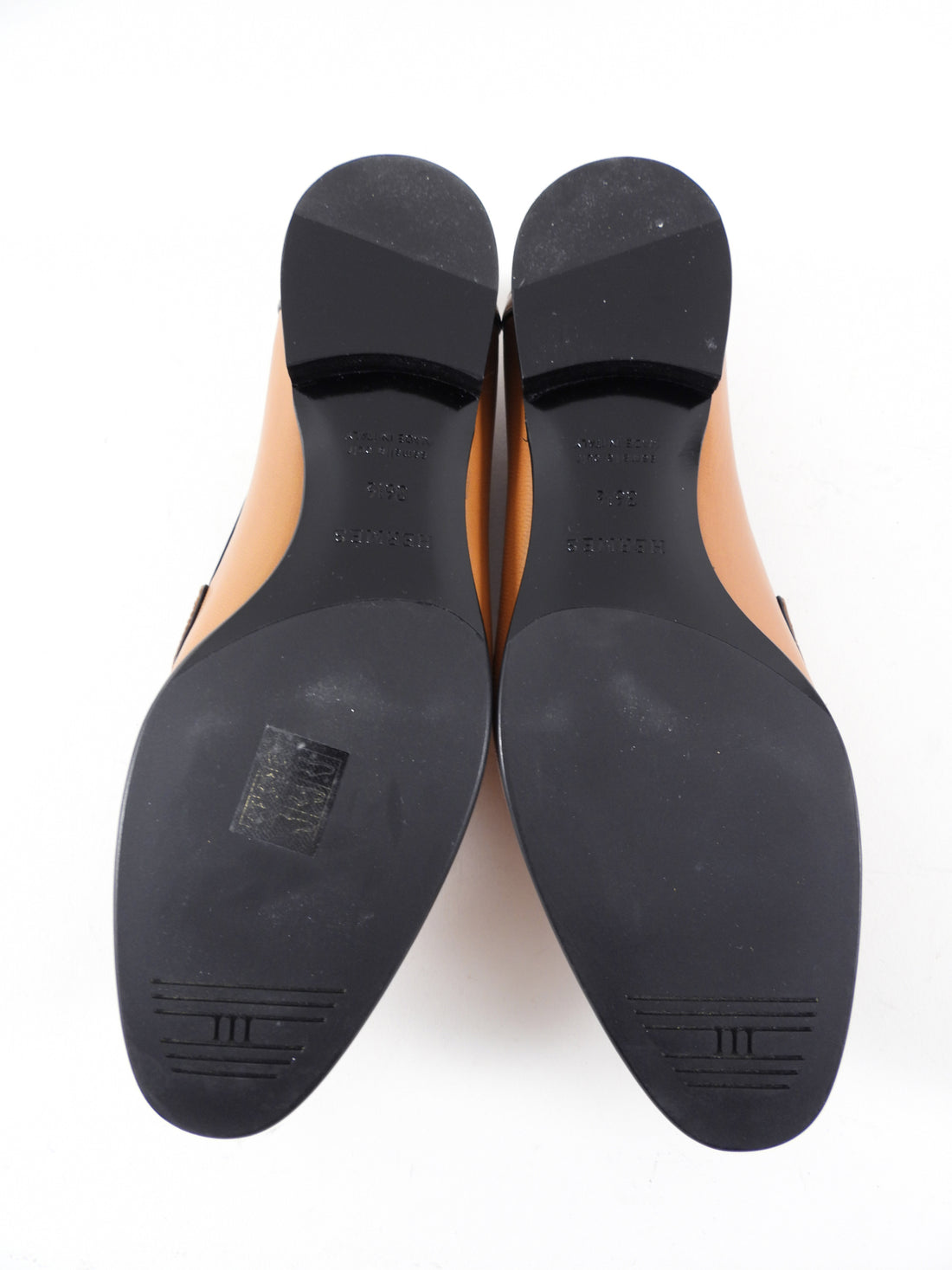 Hermes Tan Leather Paris Loafer with PHW H Buckle - 36.5