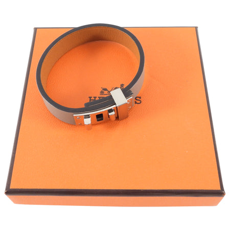 Hermes Mini Dog Square Swift Gris Asphalt Bracelet - XS / S