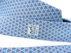 Hermes Light Blue Silk Pattern Tie