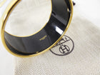 Hermes Balcons du Guadalquivir White Gold Enamel Extra Wide Bangle Bracelet