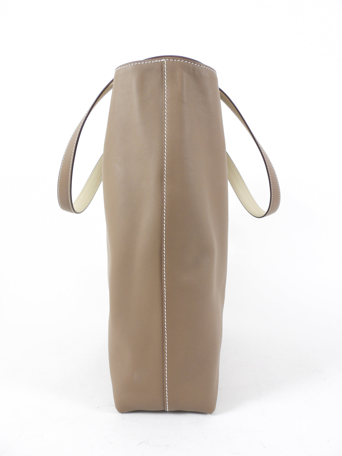 Hermes Taupe Craie Neo Double Sens 35 Swift Leather Reversible Tote Bag
