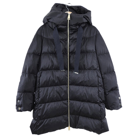 Herno Black Nylon Down Long Puffer Hooded Coat - IT44 / 6 / 8