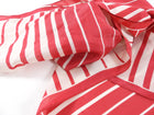 Herve Leger Red and Ivory Silk Striped Scarf