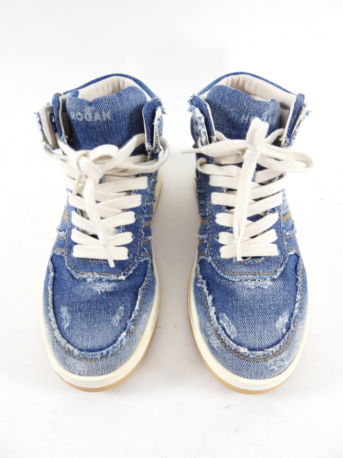 Hogan Blue Denim High Top Sneakers - 37