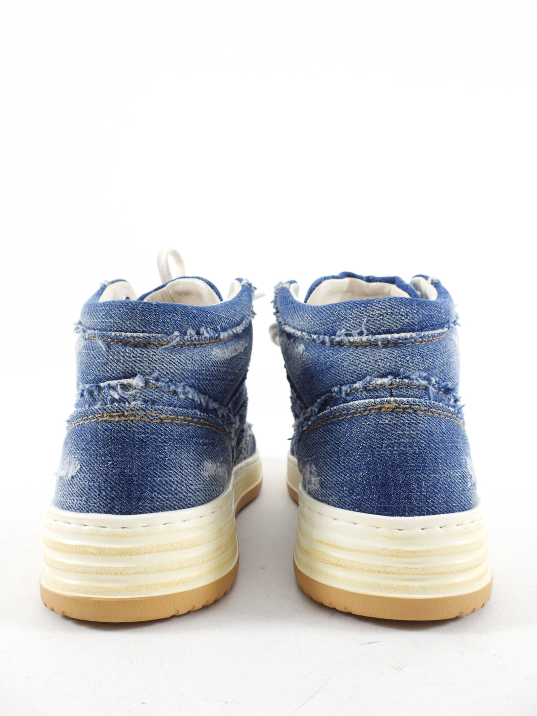 Hogan Blue Denim High Top Sneakers - 37