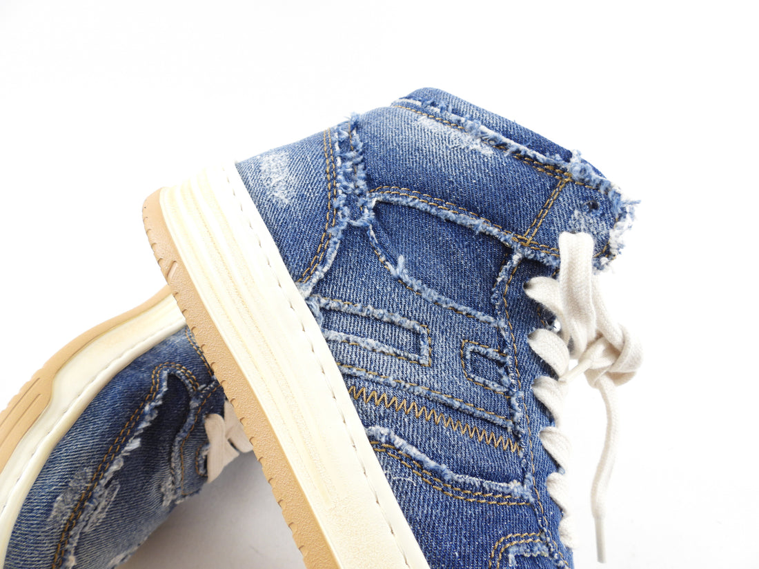 Hogan Blue Denim High Top Sneakers - 37