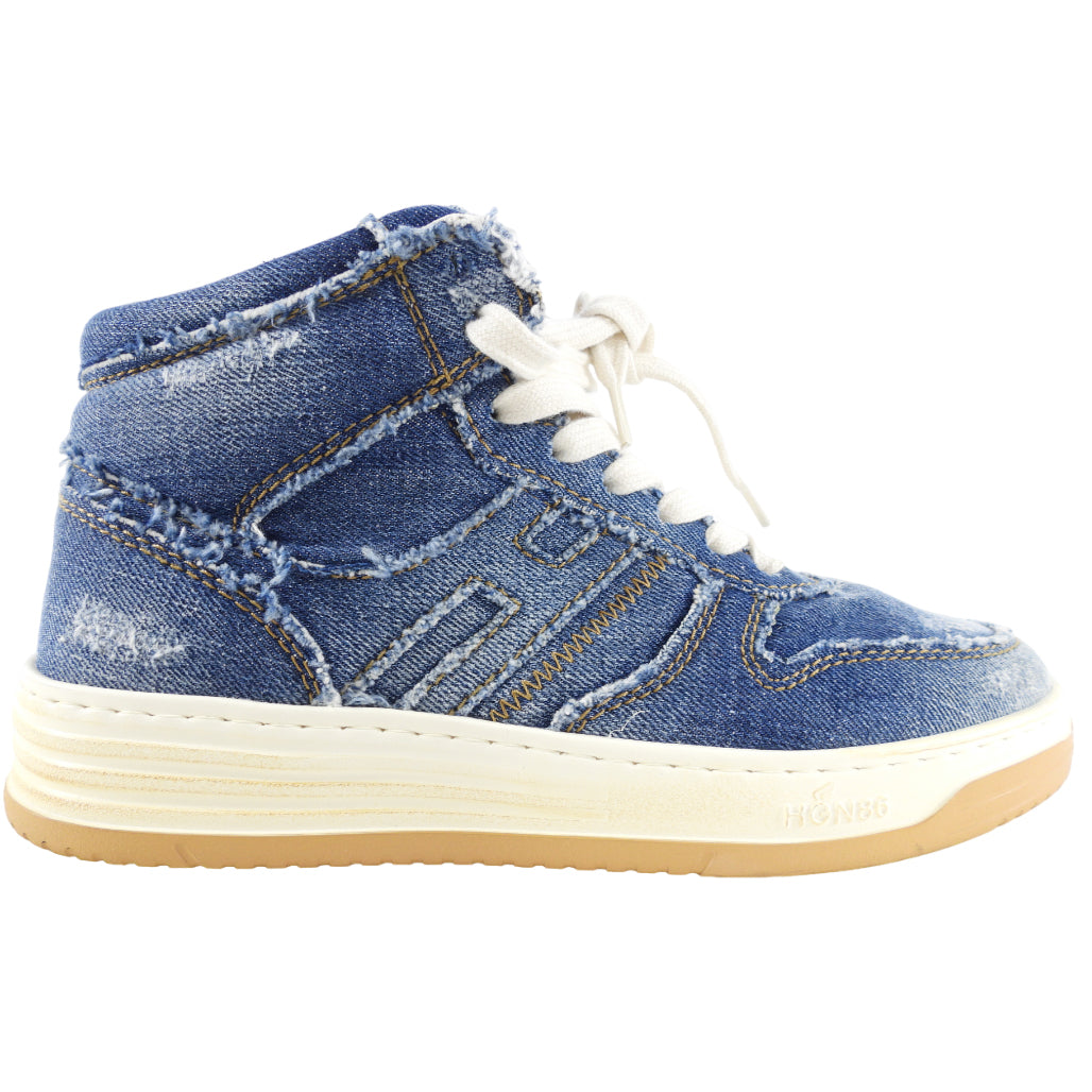 Hogan Blue Denim High Top Sneakers - 37