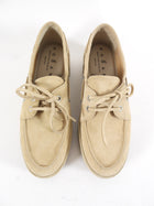 Hogan H681 Beige Suede Platform Boat Shoes Loafers - 37 (36.5)