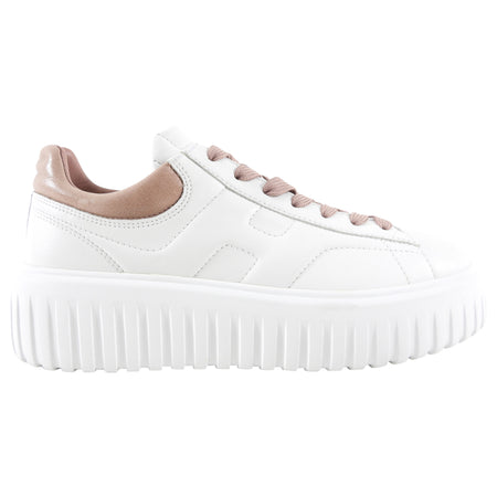 Hogan White Leather Low Top Sneakers - 39.5