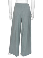 Iris von Arnim Green Vista Pocket Herringbone Straight Drawstring Pant - 36