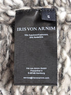 Iris von Arnim Taupe Ecru Helenia Hand-knit Chunky Cardigan Sweater - S