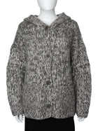 Iris von Arnim Taupe Ecru Helenia Hand-knit Chunky Cardigan Sweater - S