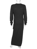 Isabel Marant Charcoal Grey Jozira Knit Maxi Wrap Knot Dress - 38