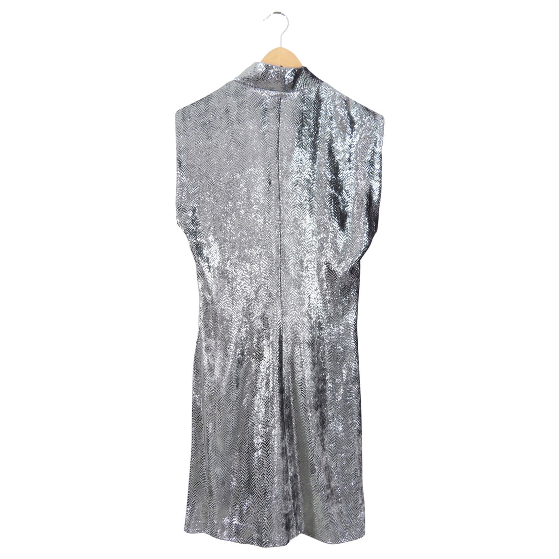 Isabel Marant Pewter Metallic Velour Rosemaya Dress - 6