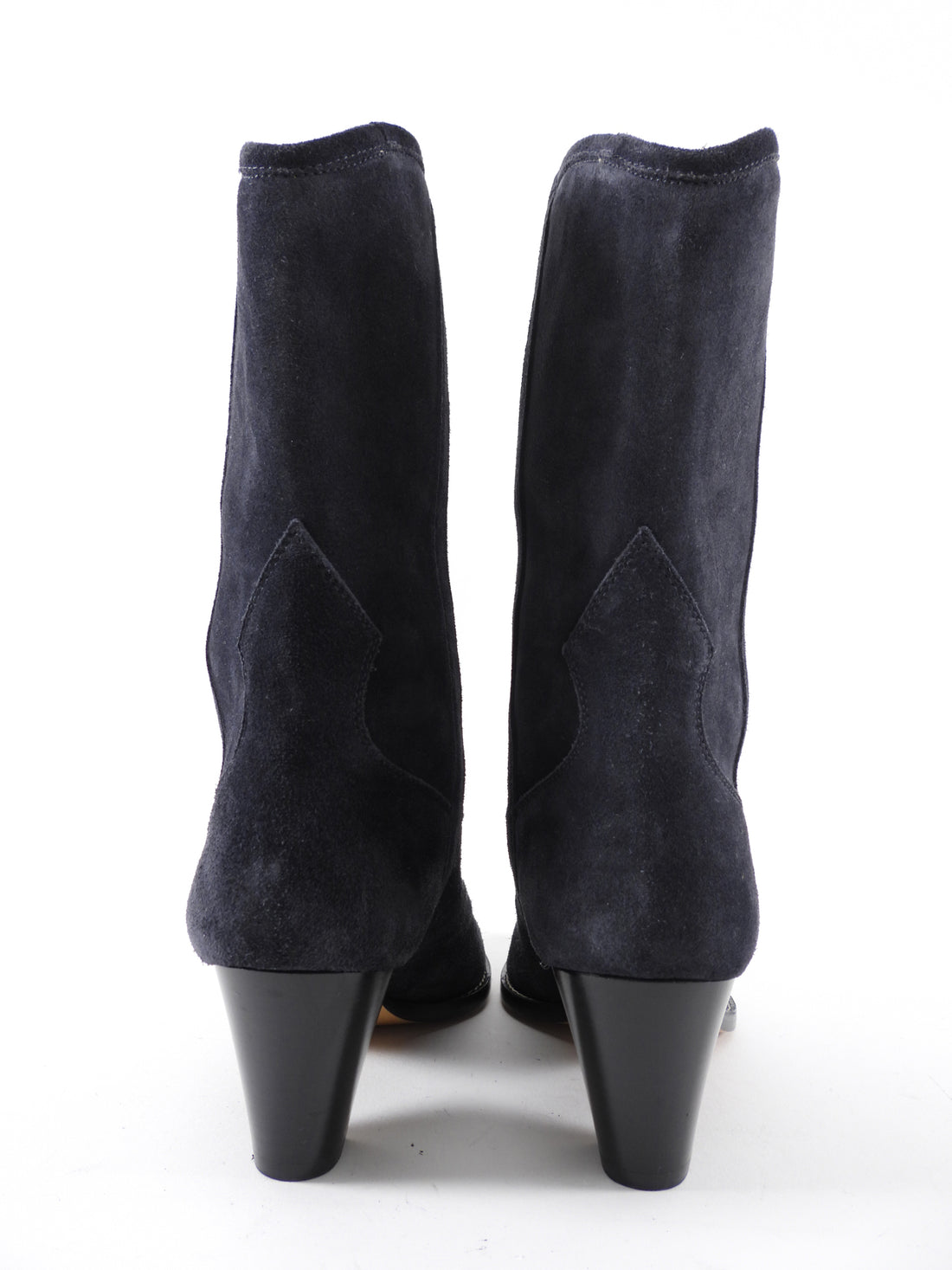 Isabel Marant Navy Suede Suede Cowboy Boots - 37