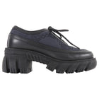Gucci Midnight Navy and Black Monogram Nylon Combo Romance Derby Shoes - 35