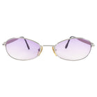 Gold & Wood Vintage Oval Purple Gradient Lens Sunglasses 365.16