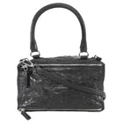 Givenchy Black Aged Pepe Leather Medium Satchel Bag