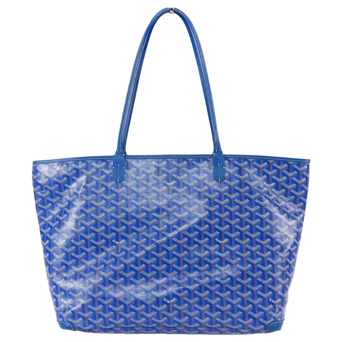 Goyard Blue Goyardine Coated Canvas Artois MM Tote Bag