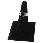 David Yurman Black Silver Sterling Silver Onyx Petite Wheaton Ring - US 6