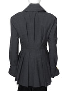 Jacquemus Grey Pleated La Vests Plisse Coat Dress -38
