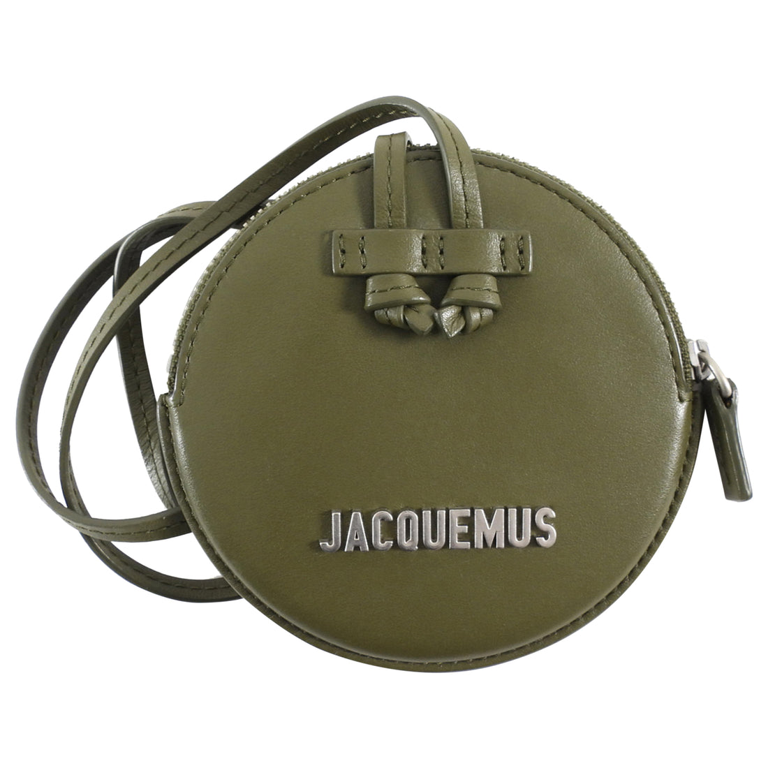Jacquemus Khaki Green Leather Le Pitchou Mini Bag