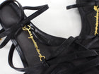 Jacquemus Black Leather Flat Pralu Logo Sandals - 37