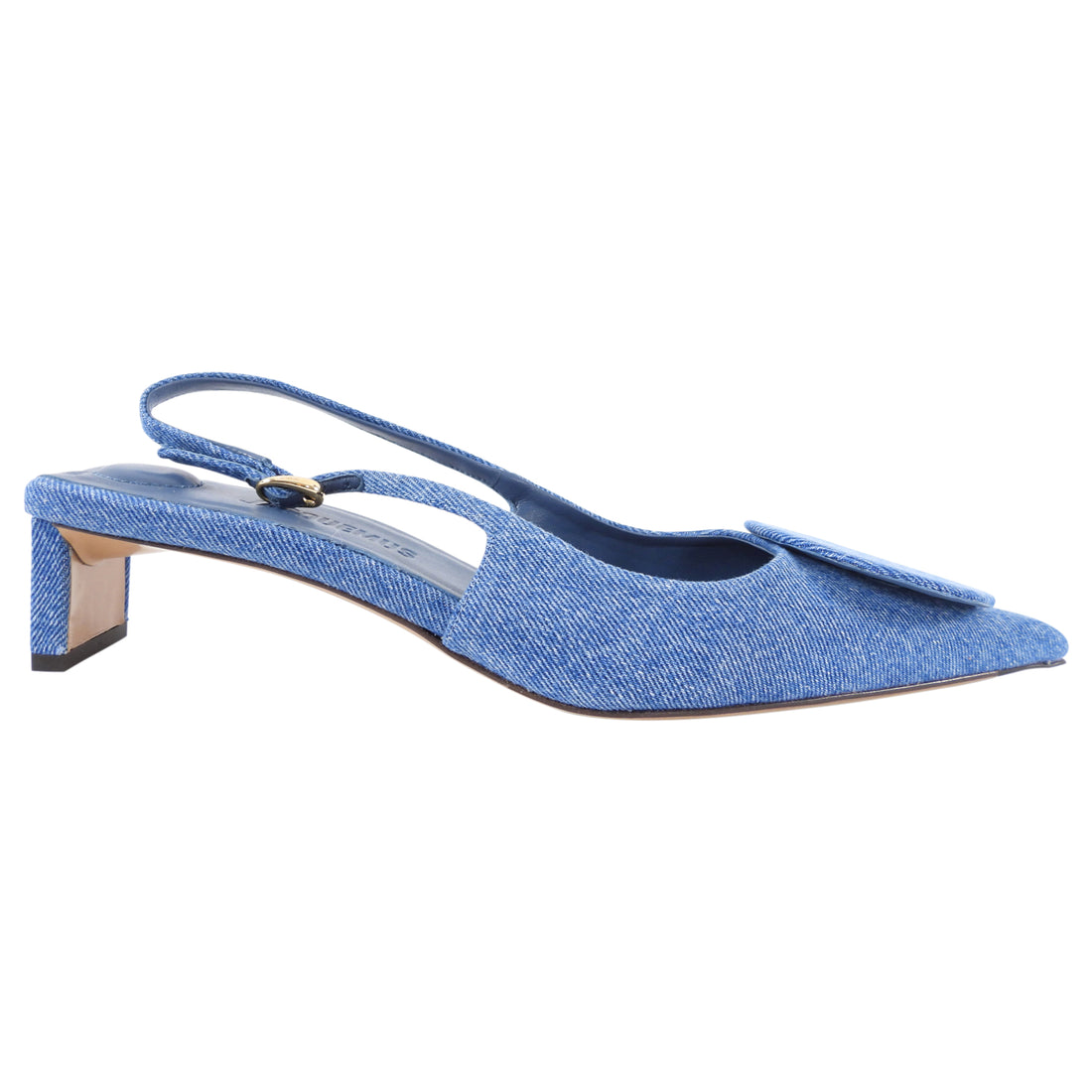 Jacquemus Blue Denim Duelo Block Heel Slingbacks - 40