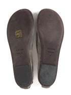 James Perse Taupe Grey Suede V Ballet Flat Shoes - 36.5