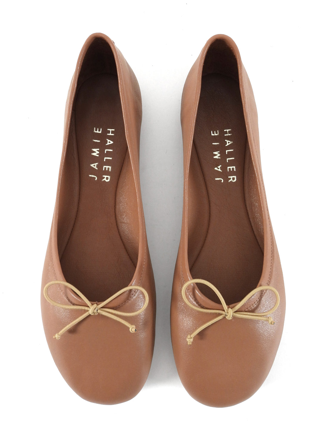 Jamie Haller Leather Round Toe Ballet Flat with Bow - 36 / 37.5