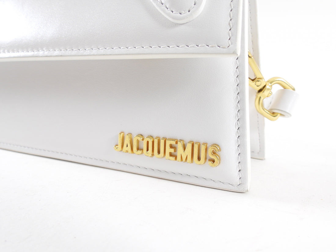 Jacquemus Le Chiquito Long White Two Way Top Handle Crossbody Bag